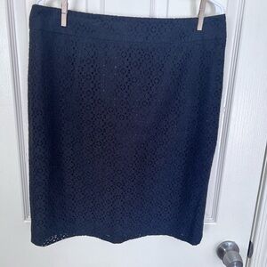 Banana Republic Black Lace Pencil Skirt